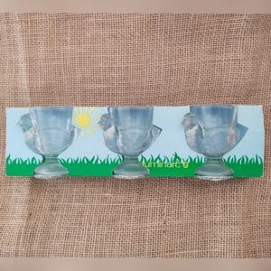 Egg Cups set of 3 by Luminarc NIB